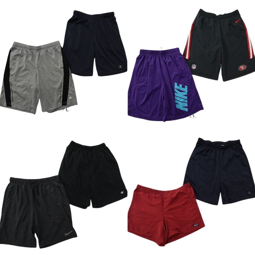 古着卸 まとめ売り ブランド ショートパンツ 8枚セット ( メンズ M ) ナイキ フィラ チャンピオン パタゴニア プロチーム NFL 中古 NE9476