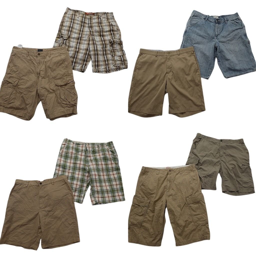 古着卸 まとめ売り ブランド ショートパンツ 8枚セット ( メンズ 36 ) LEE コロンビア リーバイス オールドネイビー 中古 古着 NE9483