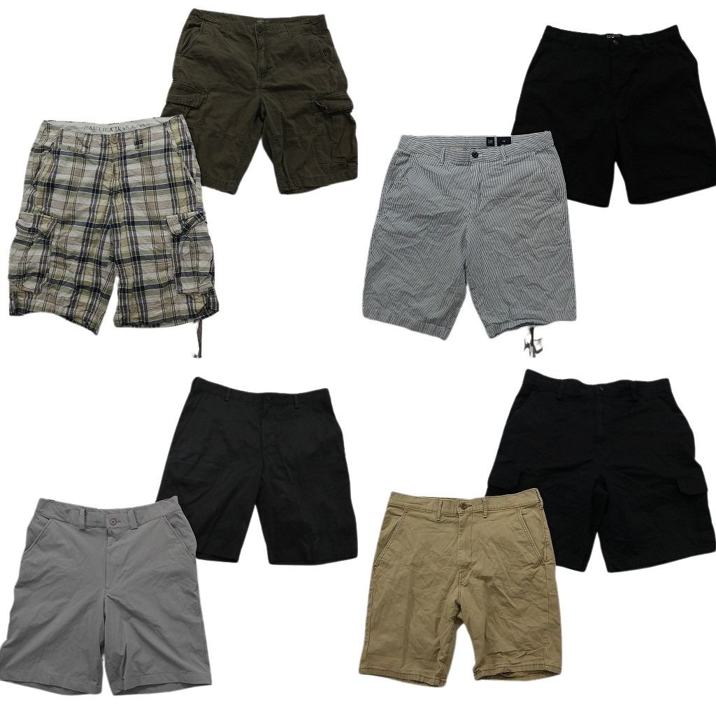 古着卸 まとめ売り ブランド ショートパンツ 8枚セット ( メンズ 36/34 ) GAP ナイキ チャップス リーバイス ノーティカ 中古 古着 NE9485