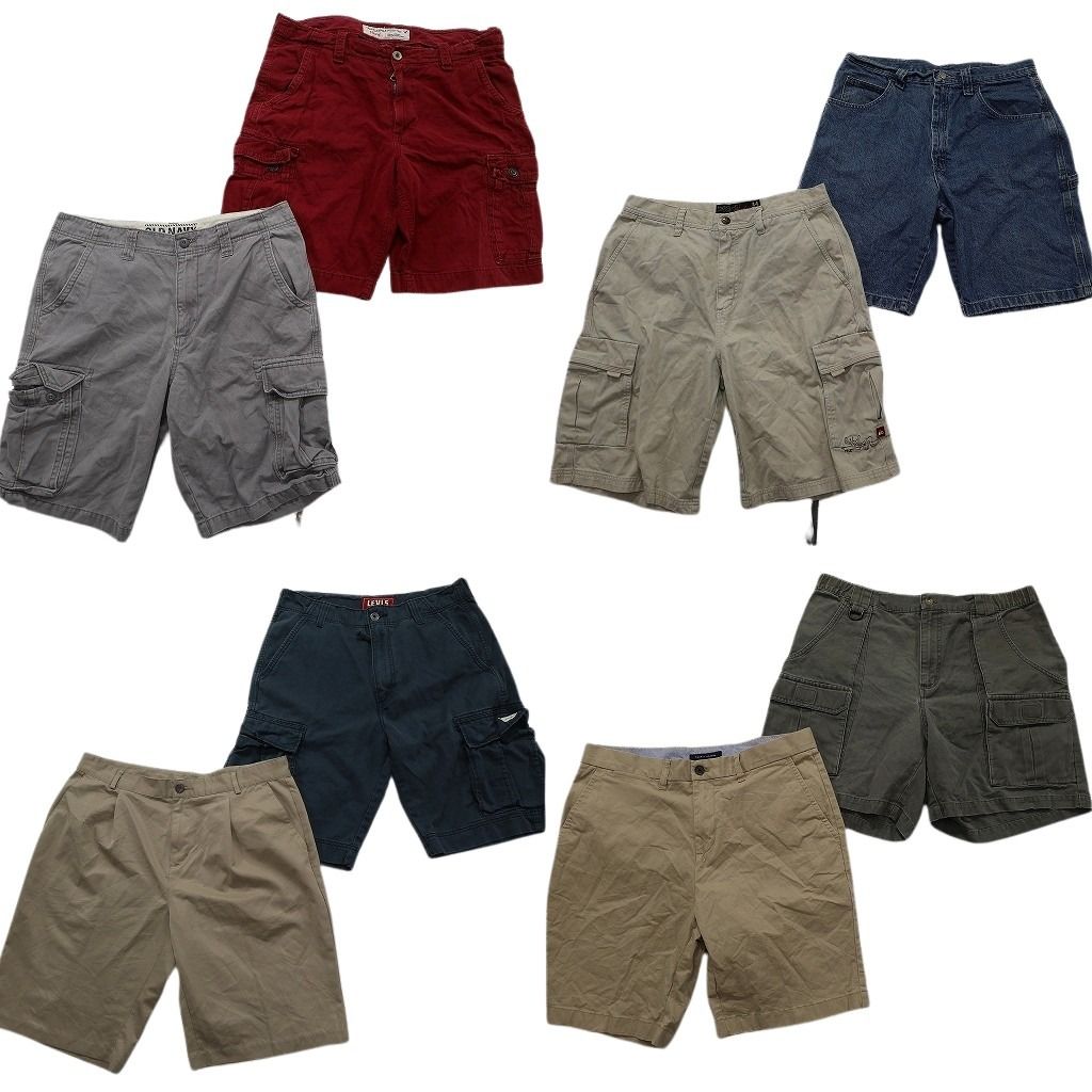 古着卸 まとめ売り ブランド ショートパンツ 8枚セット ( メンズ 35/34 ) コロンビア リーバイス アディダス ラングラー 中古 古着 NE9492