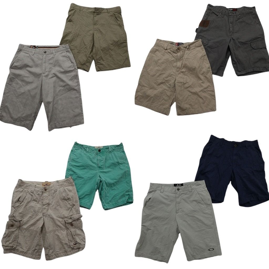 古着卸 まとめ売り ブランド ショートパンツ 8枚セット ( メンズ 32/31/30 ) チャップス ラングラー ホリスター フィラ 中古 古着 NE9497