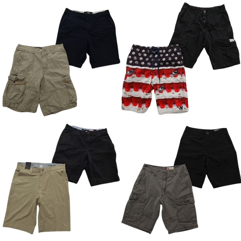 古着卸 まとめ売り ブランド ショートパンツ 8枚セット ( メンズ 30/29 ) リーバイス トミー アディダス ホリスター オニール 中古 NE9499