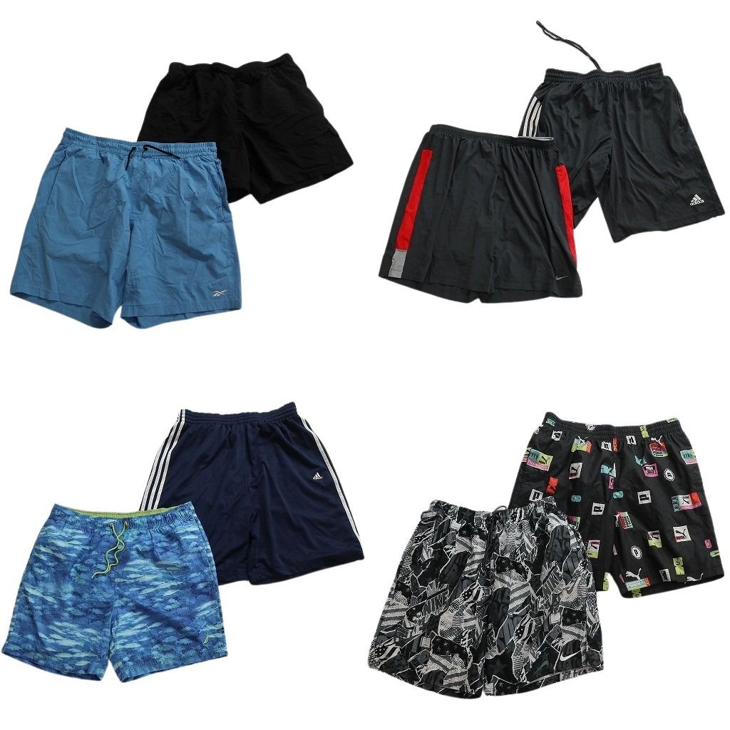古着卸 まとめ売り ブランド ショートパンツ 8枚セット ( メンズ XL ) リーボック ナイキ アディダス プーマ 中古 古着 NE9501
