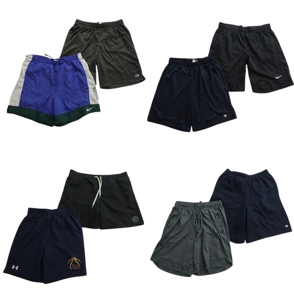 古着卸 まとめ売り ブランド ショートパンツ 8枚セット ( メンズ M ) チャンピオン ナイキ アンダーアーマー 中古 古着 NE9503