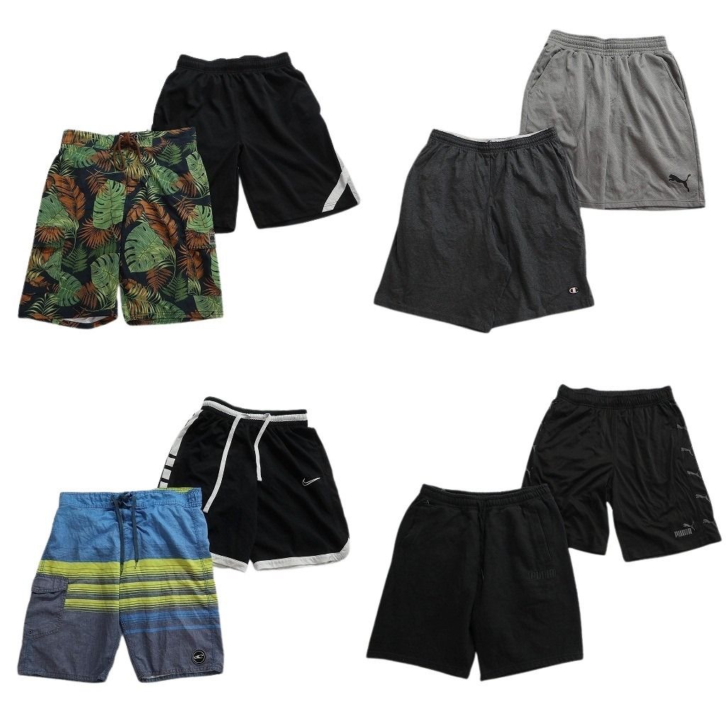古着卸 まとめ売り ブランド ショートパンツ 8枚セット ( メンズ M ) エコーアンリミテッド チャンピオン プーマ 中古 古着 NE9517