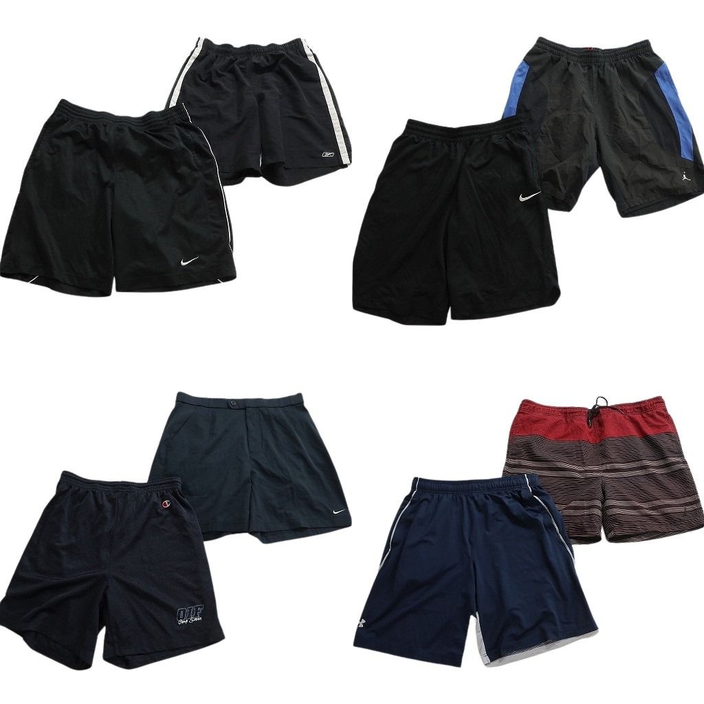 古着卸 まとめ売り ブランド ショートパンツ 8枚セット ( メンズ L ) ナイキ リーボック チャンピオン ノーティカ 中古 古着 NE9518