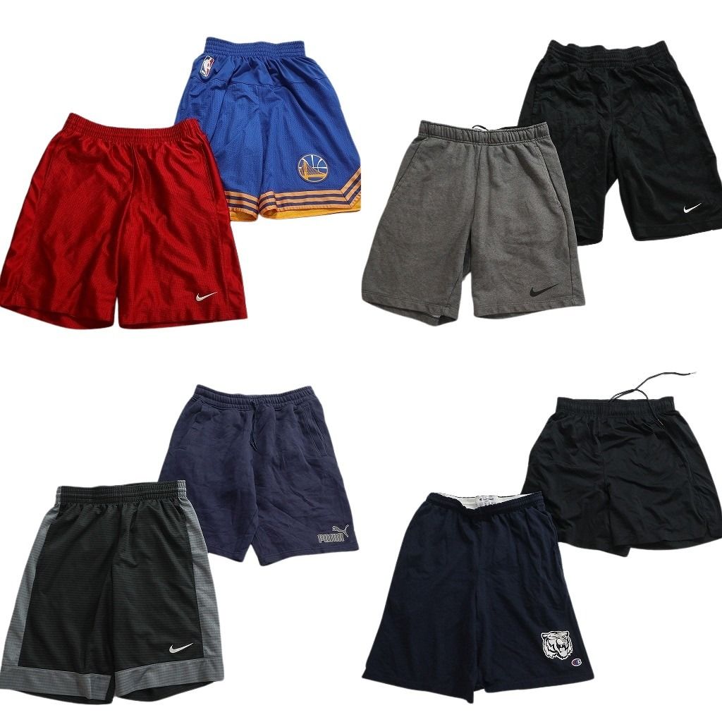 古着卸 まとめ売り ブランド ショートパンツ 8枚セット ( メンズ S ) ナイキ プーマ チャンピオン アディダスプロチーム NBA 中古 NE9520