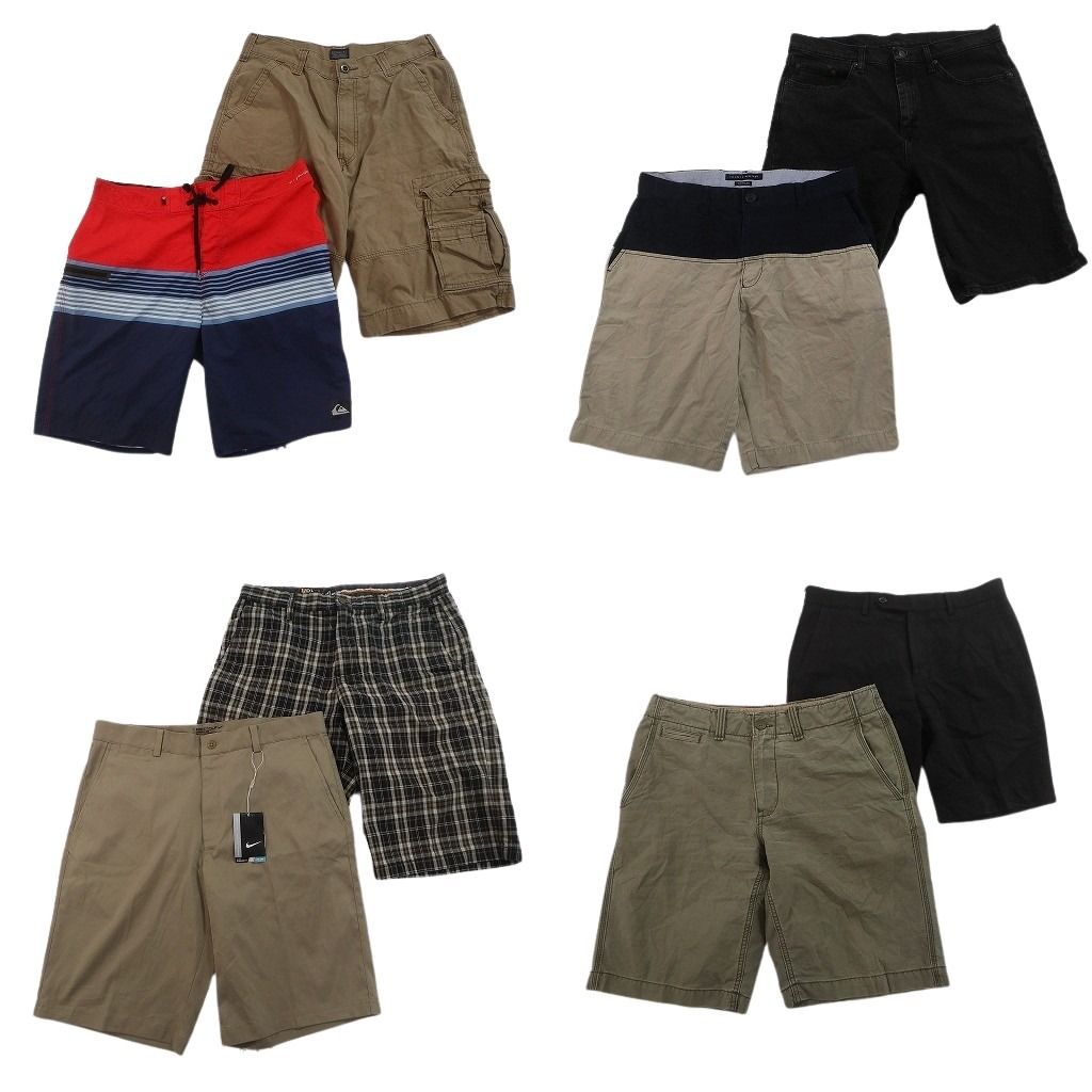 古着卸 まとめ売り ブランド ショートパンツ 8枚セット ( メンズ 33 ) ブルックスブラザーズ リーバイス ラングラー 中古 古着 NE9521