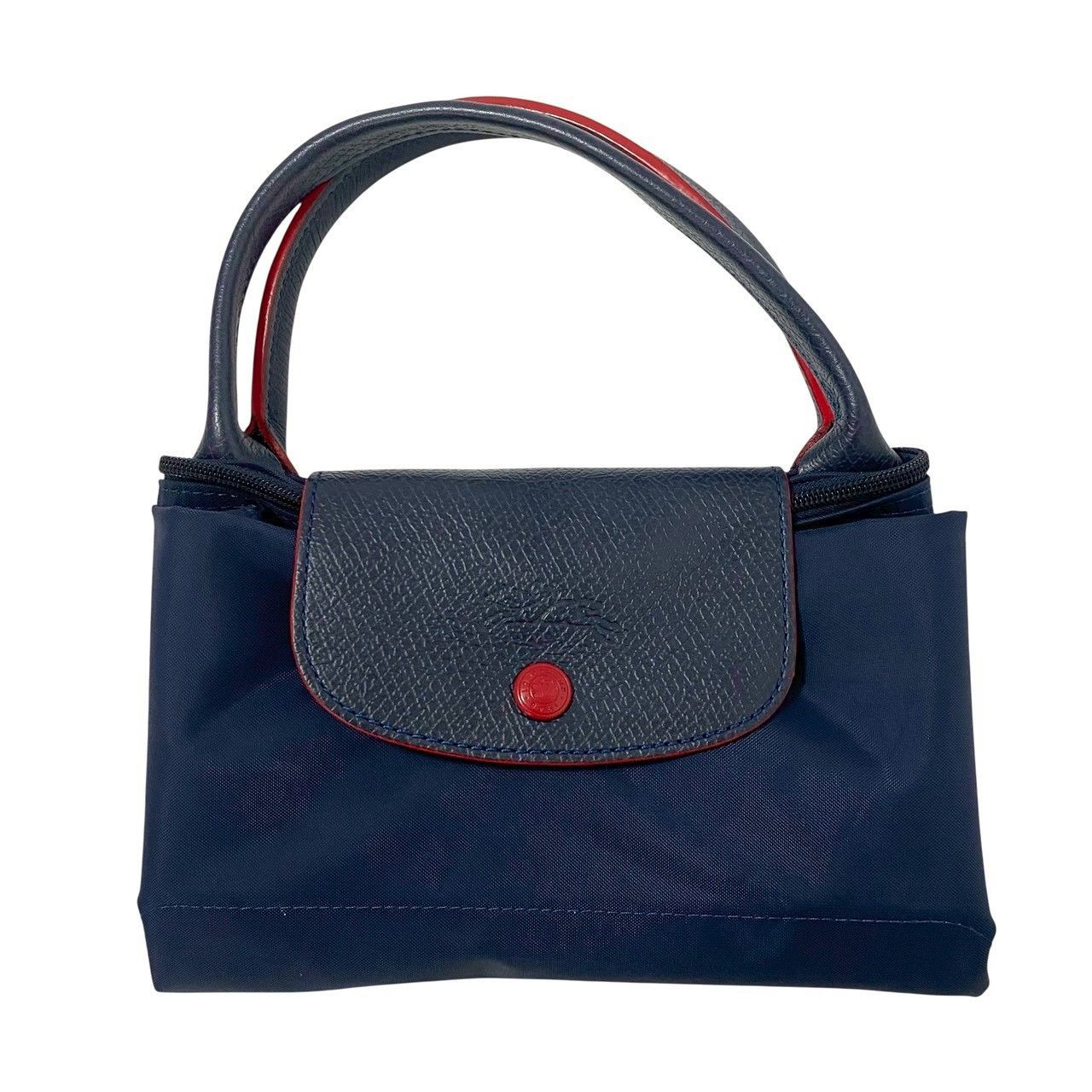 LONGCHAMP ロンシャン トートバッグ ネイビーxレッド Y【LONGCHAMP】ル プリアージュ トートバッグ ナイロン ネイビー