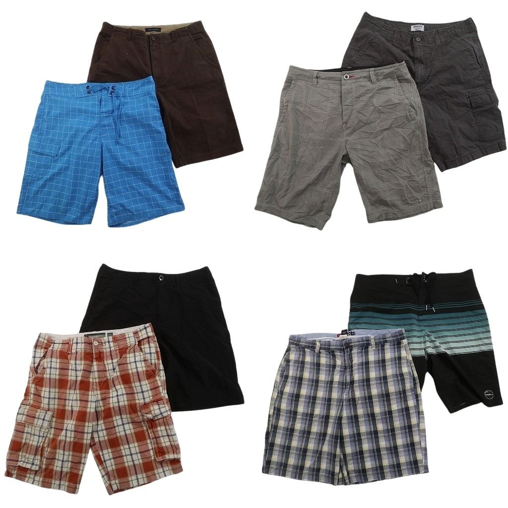 古着卸 まとめ売り ブランド ショートパンツ 8枚セット ( メンズ 34 ) ノースフェイス リーバイス チャップス 中古 古着 NE9530