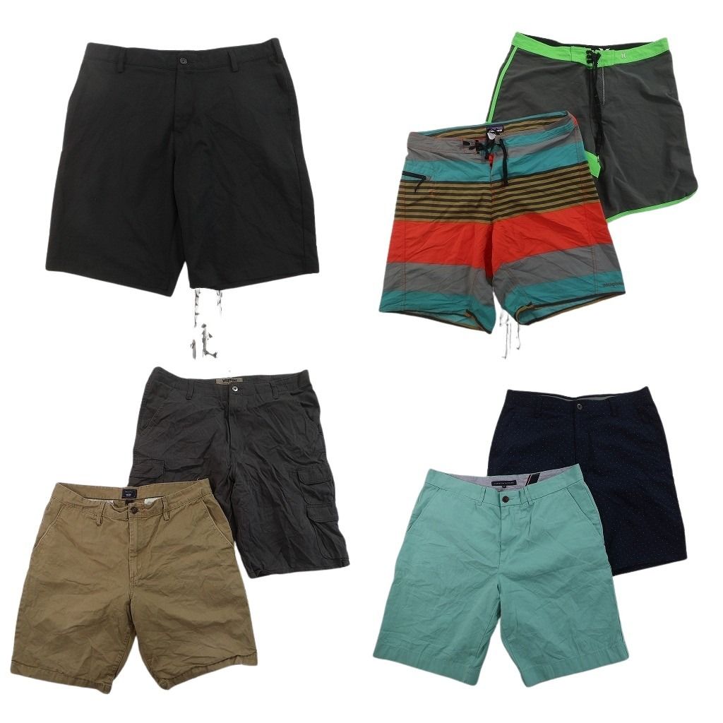 古着卸 まとめ売り ブランド ショートパンツ 7枚セット ( メンズ 36 ) パタゴニア ラングラー トミー アディダス 中古 古着 NE9536