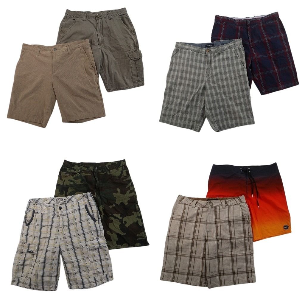 古着卸 まとめ売り ブランド ショートパンツ 8枚セット ( メンズ 34 ) リーバイス 569 ラングラー トミー 中古 古着 NE9537