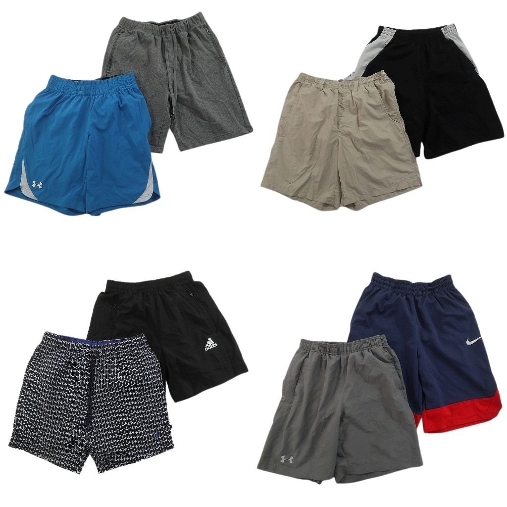 古着卸 まとめ売り ブランド ショートパンツ 8枚セット ( メンズ S ) コロンビア エディーバウアー アディダス 中古 古着 NE9539