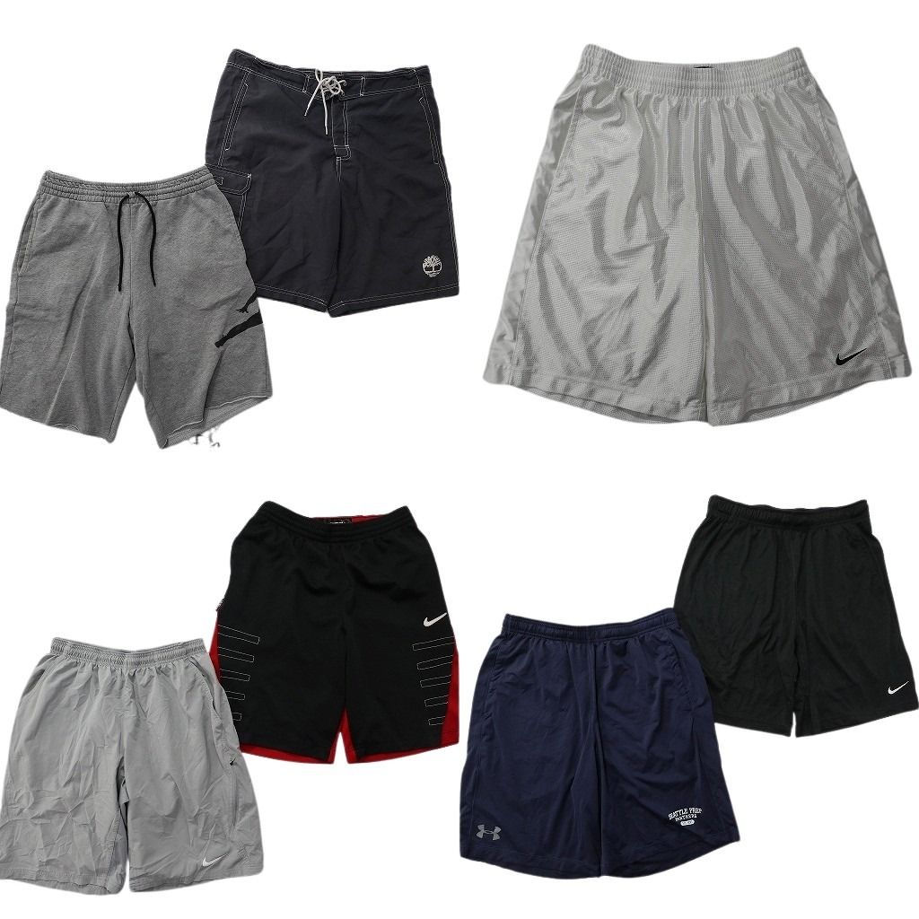 古着卸 まとめ売り ブランド ショートパンツ 7枚セット ( メンズ L ) ティンバーランド ナイキ アンダーアーマー 中古 古着 NE9543