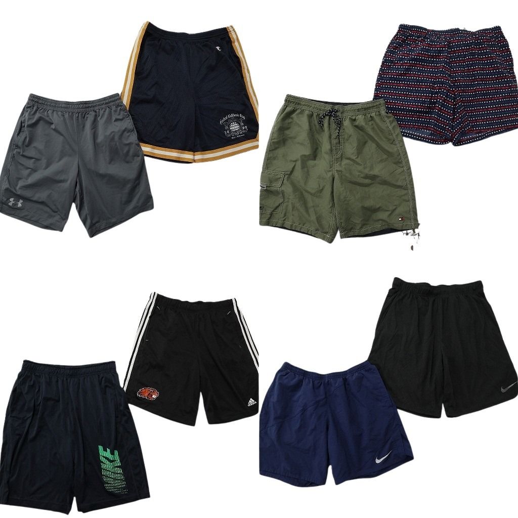 古着卸 まとめ売り ブランド ショートパンツ 8枚セット ( メンズ L/XL ) コロンビア チャンピオン ナイキ アディダス 中古 古着 NE9546