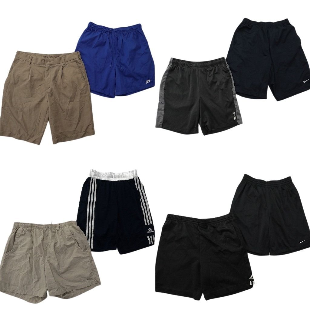 古着卸 まとめ売り ブランド ショートパンツ 8枚セット ( メンズ M ) コロンビア アディダス ナイキ リーボック 中古 古着 NE9555