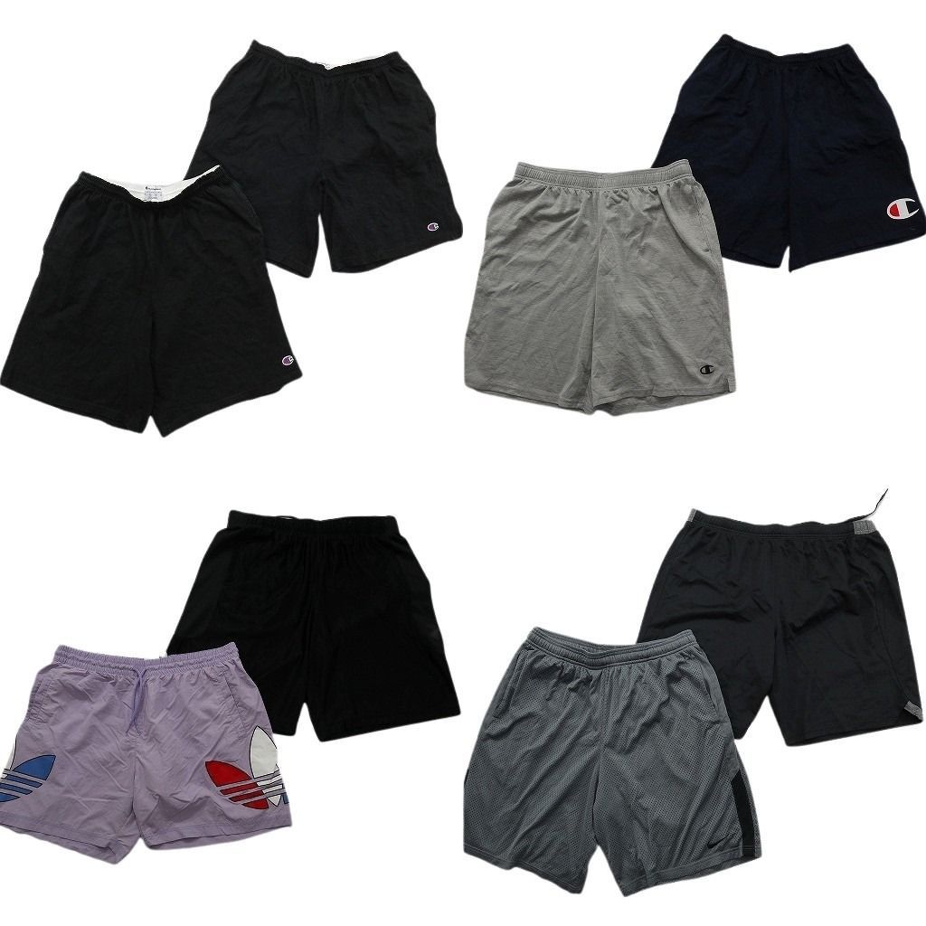 古着卸 まとめ売り ブランド ショートパンツ 8枚セット ( メンズ XL ) チャンピオン アディダス ナイキ アンダーアーマー 中古 古着 NE9568
