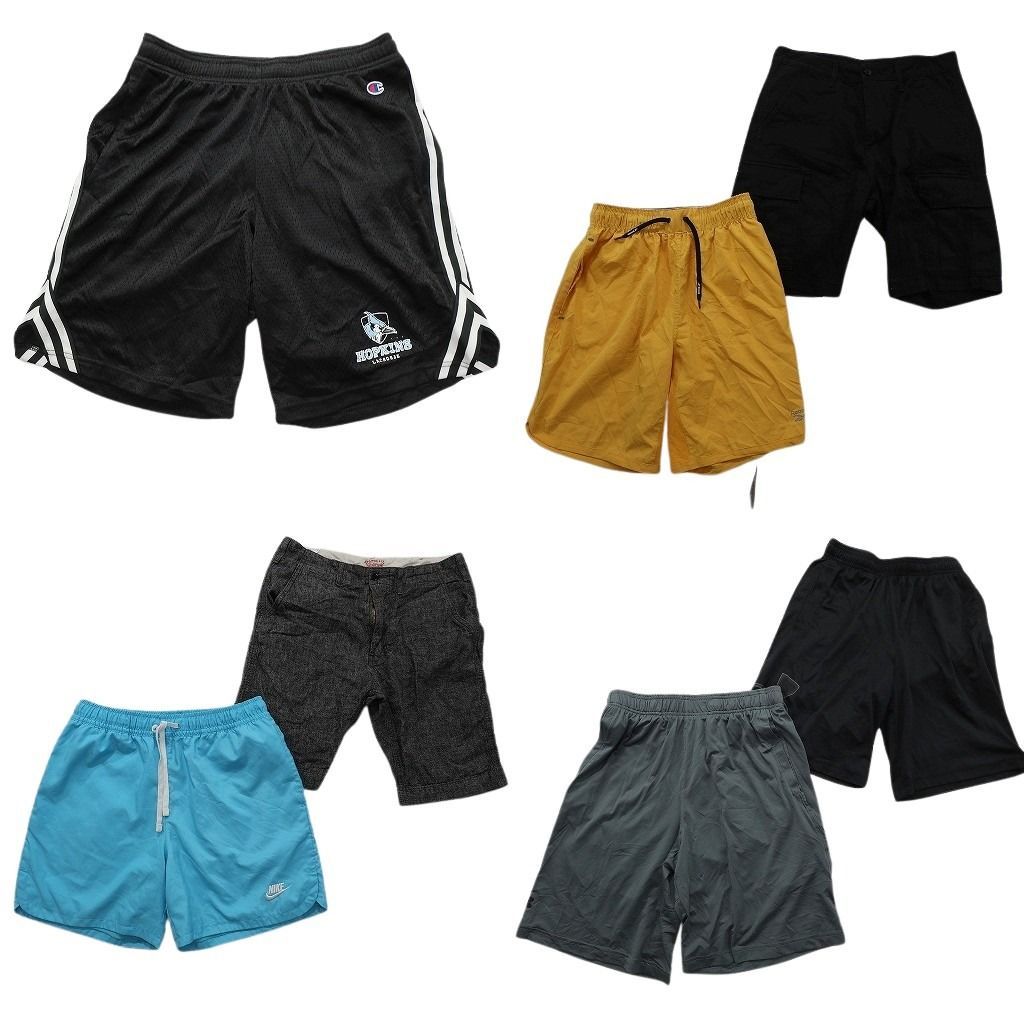 古着卸 まとめ売り ブランド ショートパンツ 7枚セット ( メンズ 29/S/M ) リーバイス リーボック チャンピオン ナイキ 中古 古着 NE9569