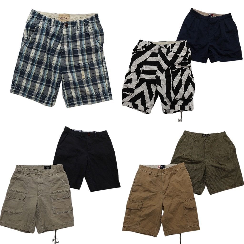 古着卸 まとめ売り ブランド ショートパンツ 7枚セット ( メンズ 31 ) バナナリパブリック トミー フラッグタグ G-STAR 中古 古着 NE9571