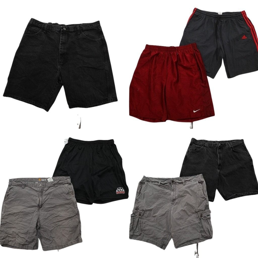 古着卸 まとめ売り ブランド ショートパンツ 7枚セット ( メンズ 42/44/2XL/3XL ) カーハート ナイキ ラングラー アディダス 中古 NE9573