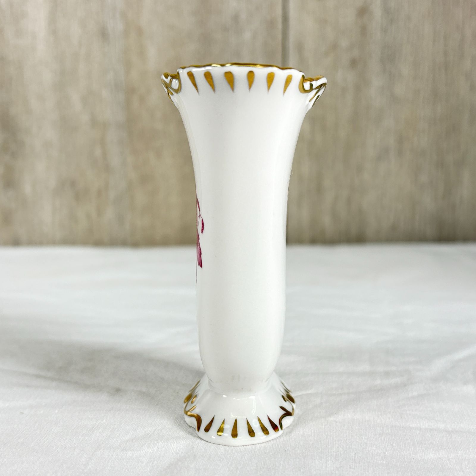 HEREND ヘレンド アポニーピンク フラワーベース 花瓶 金彩 ハンド