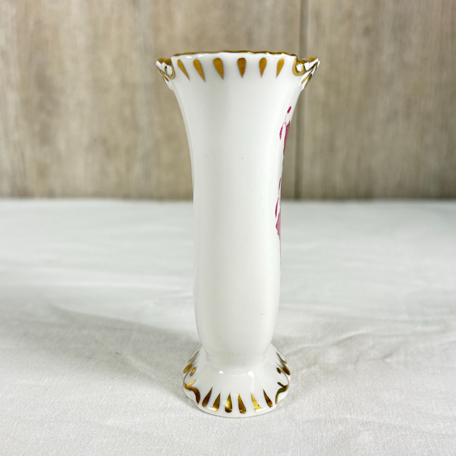 HEREND ヘレンド アポニーピンク フラワーベース 花瓶 金彩 ハンド