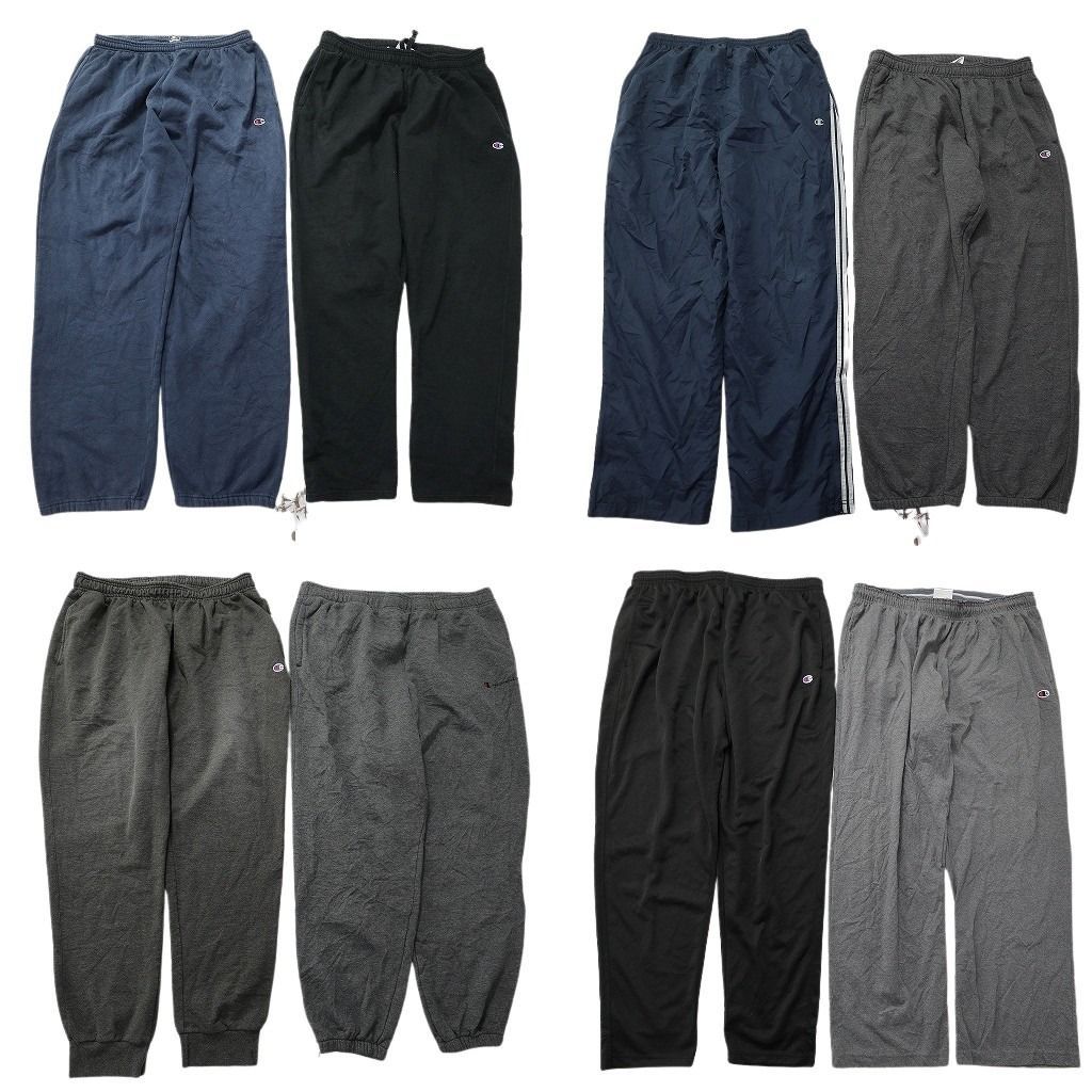 古着卸 まとめ売り チャンピオン パンツMIX 8枚セット ( メンズ 2XL ) ナイロンパンツ スウェパン ライン ブラック 中古 古着 NE9601 8,439円