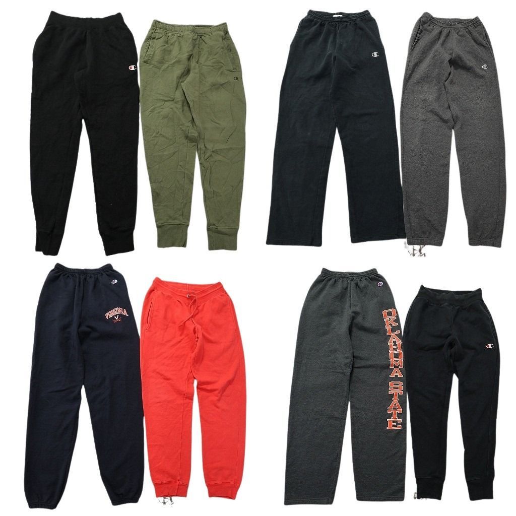 古着卸 まとめ売り チャンピオン パンツMIX 8枚セット ( メンズ S ) ジョガー スウェット イージーパンツ ロゴ 中古 古着 NE9613