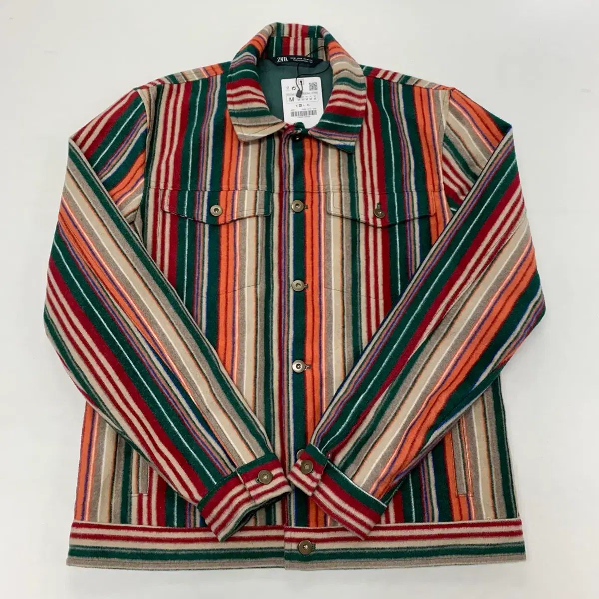 ZARA ザラ マルチカラー ストライプ ジャケット (M) 6,976円