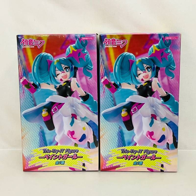 初音ミク ペイントガール Trio-Try-iT Figure プライズ フィギュア 2個