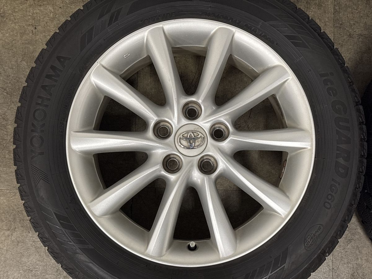 スタッドレス ヨコハマ 215/60R17 バリ溝 トヨタ純正 50 エスティマ バリ溝】トヨタ エスティマ 純正 17in 7J +50 PCD114.3 ヨコハマ