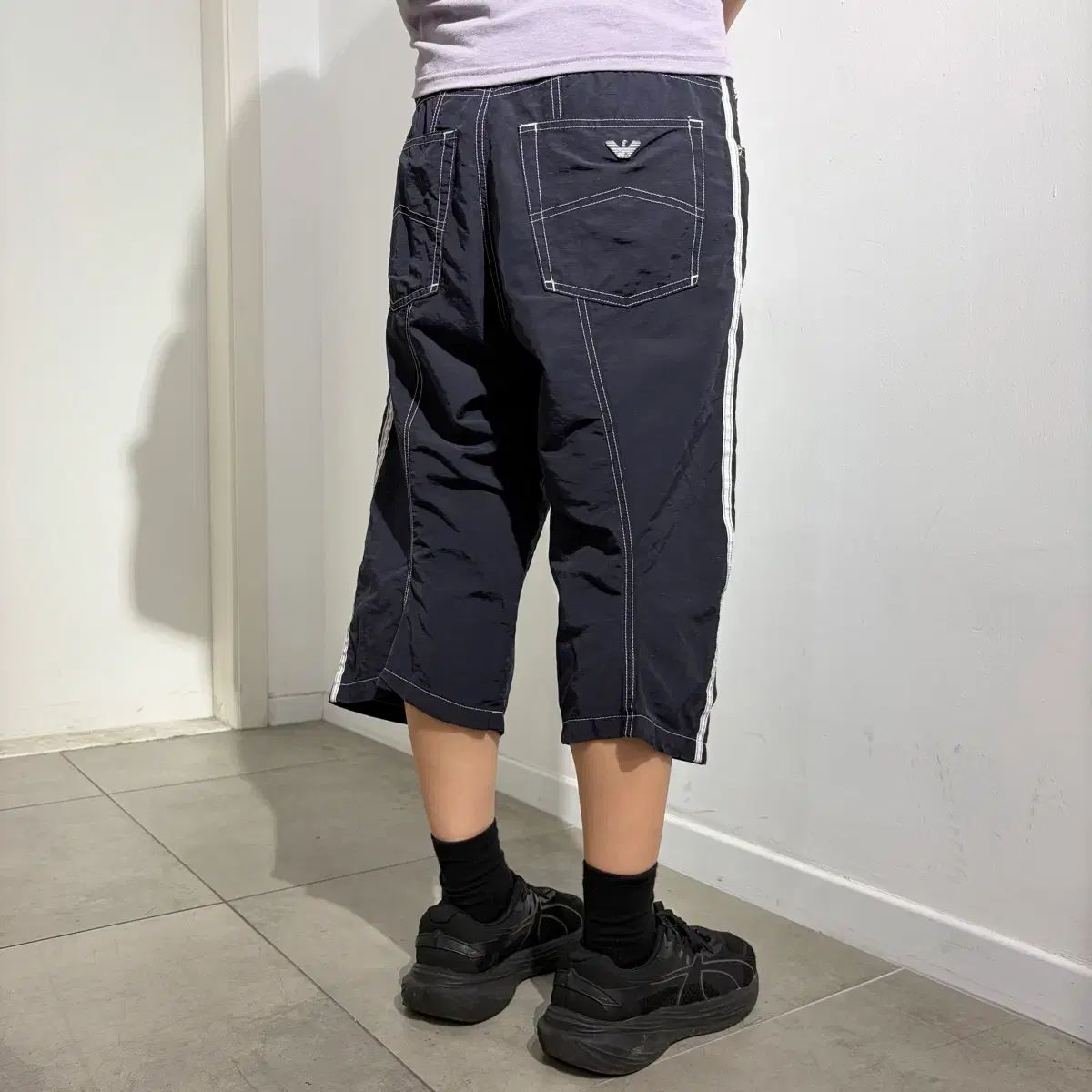 Armani Jeans ナイロンカプリパンツ ハーフパンツ