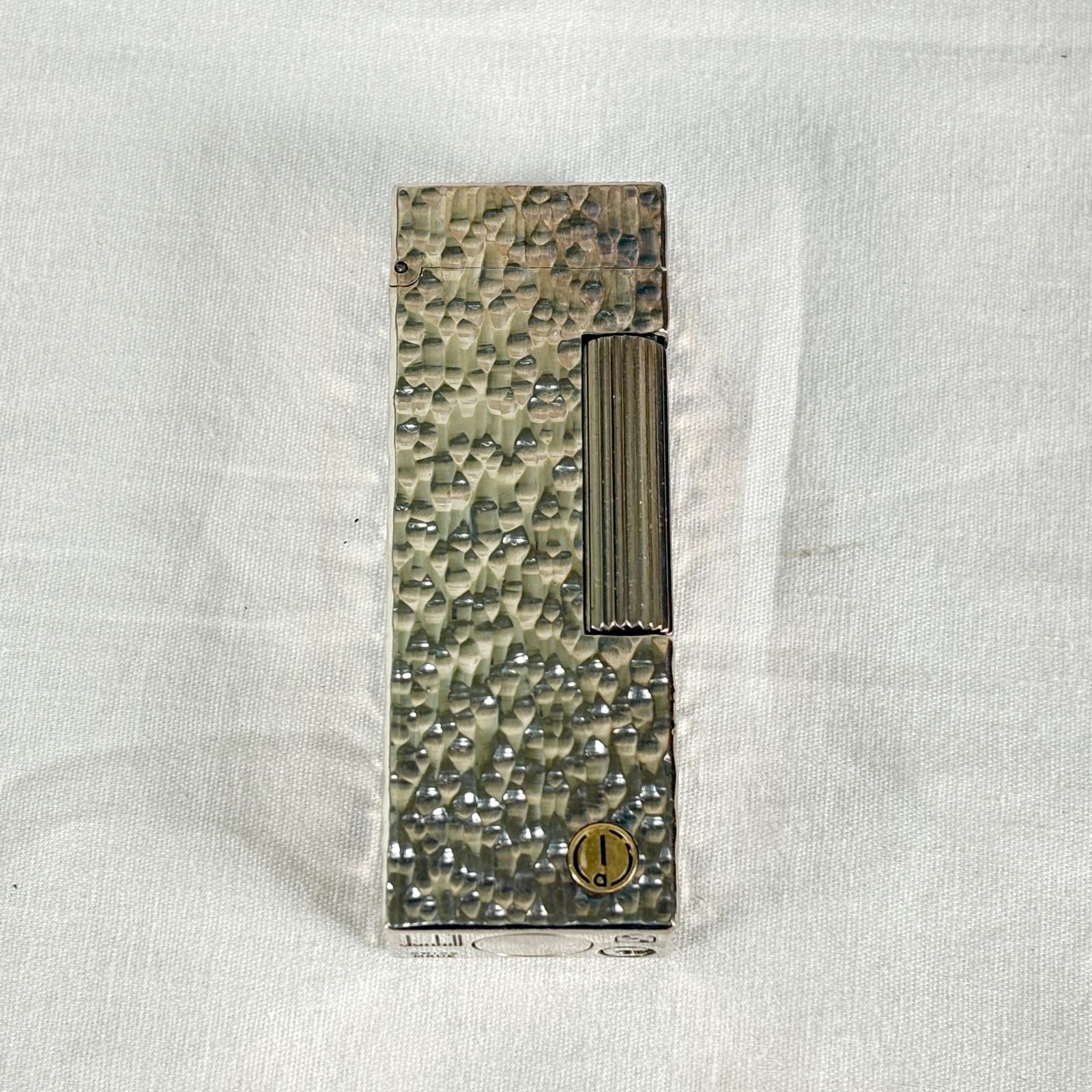 dunhill ダンヒル ガスライター シルバー系 箱付 ハンマートーン 着火 