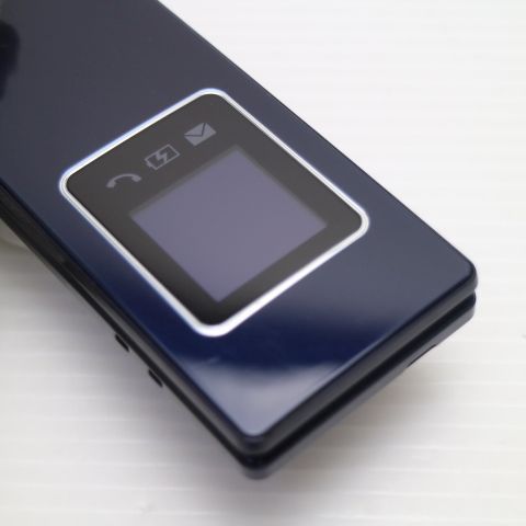 美品 505SH かんたん携帯9 ネイビー 白ロム ガラケー SOFTBANK SHARP