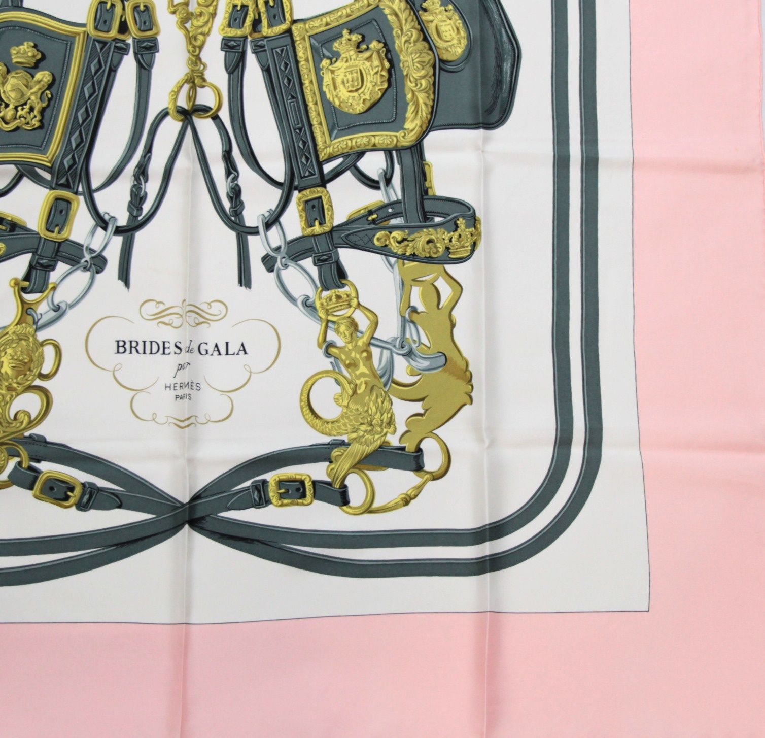 エルメス HERMES カレ90 大判スカーフ BRIDE de GALA 式典用の馬勒