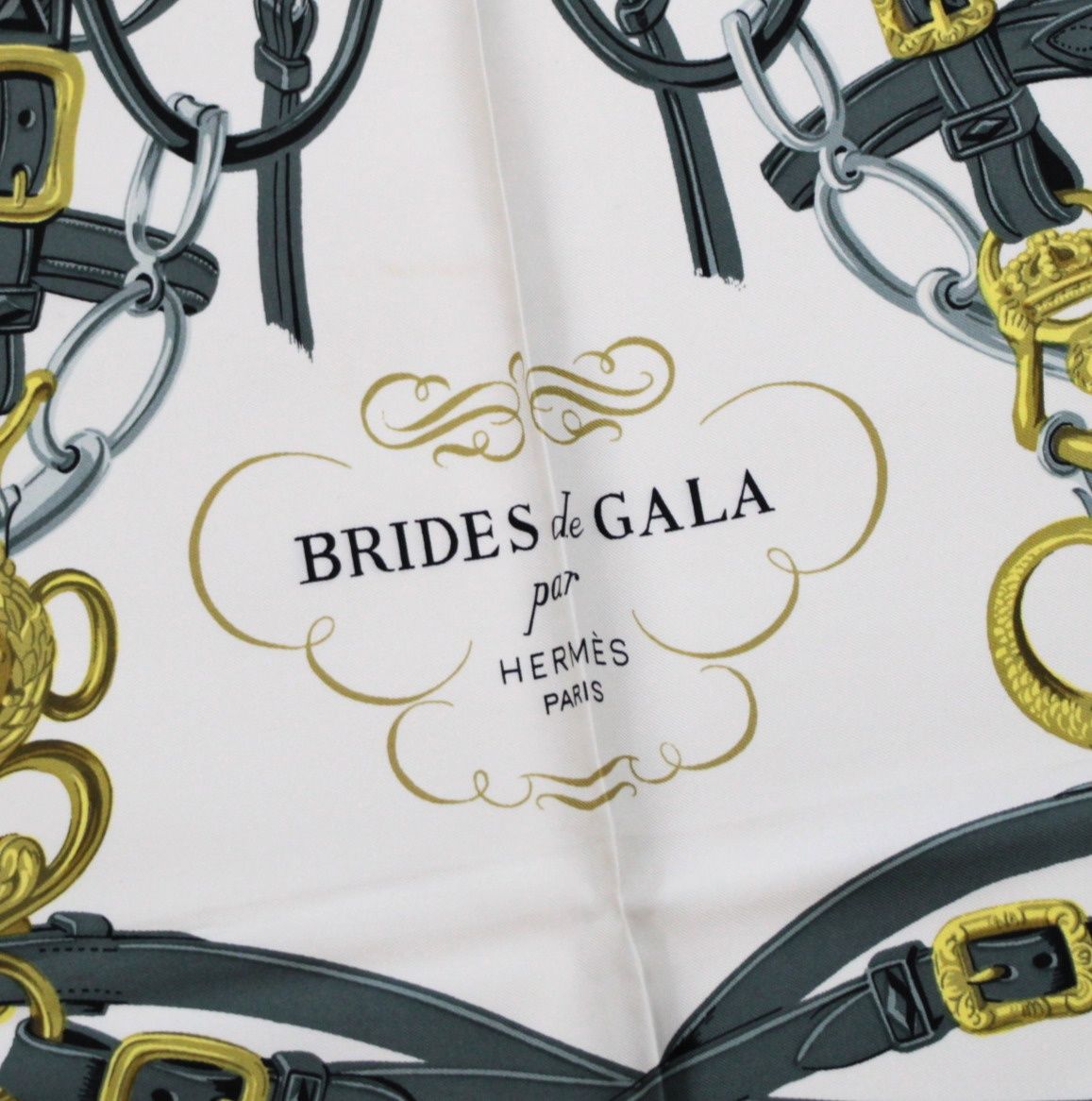 エルメス HERMES カレ90 大判スカーフ BRIDE de GALA 式典用の馬勒
