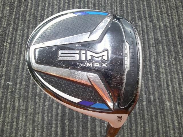 中古 フェアウェイウッド テーラーメイド SIM MAX/ATTAS MB-FW 55/SR/15[2976]■博多