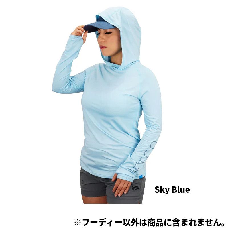 レディースウェア AFTCO(アフコ) Women’s Samurai Sun Protection Hoodie W63109 L(USサイズ-M) Sky Blue