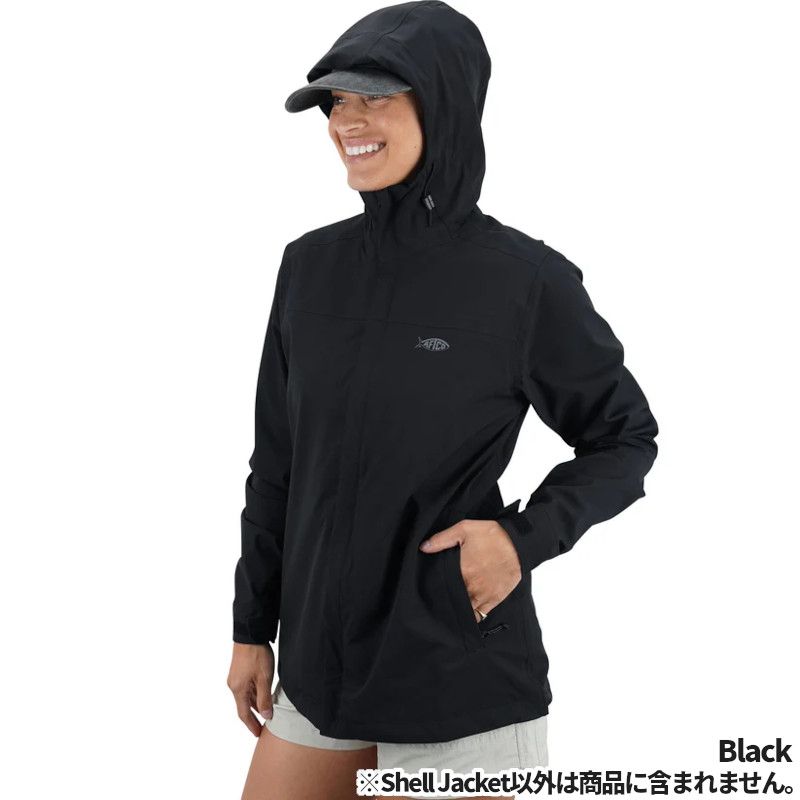 レディースウェア AFTCO(アフコ) Women’s Transformer Packable Shell Jacket WJ34 S(USサイズ-XS) Black
