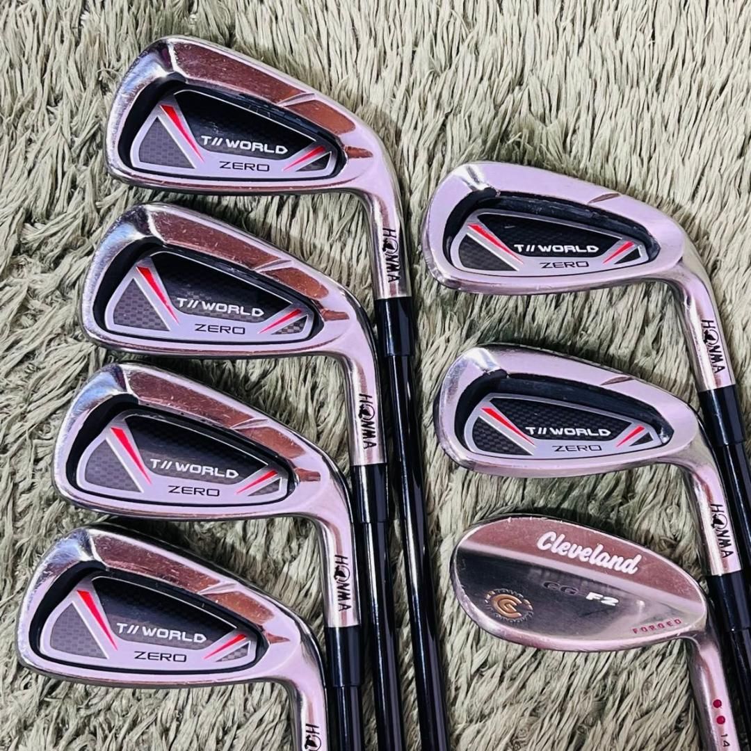 中古】ホンマ ツアーワールドゼロ フルセット キャディバック付き 12本