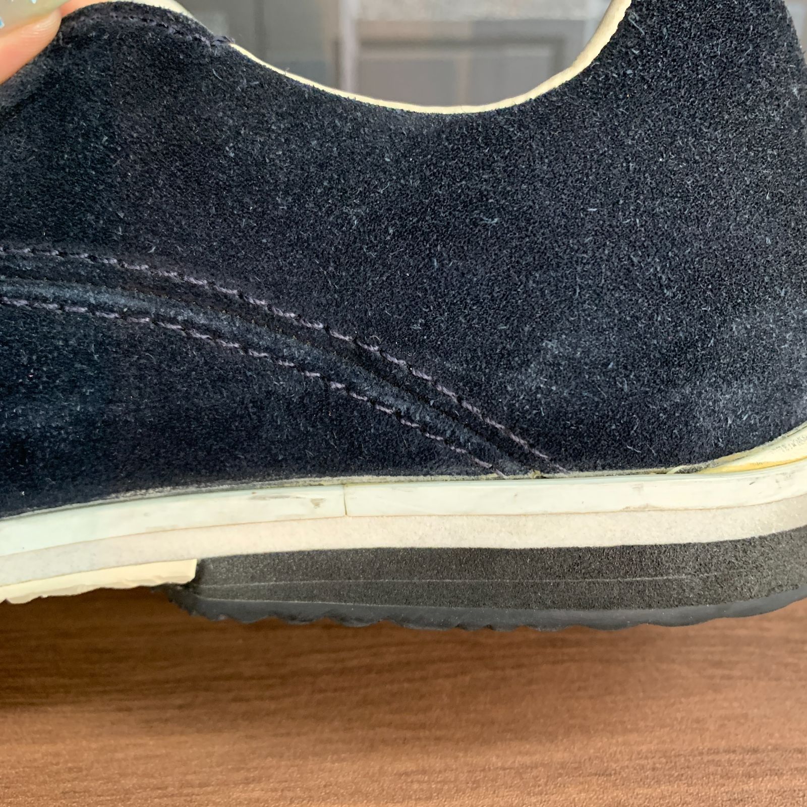 PRADA プラダ スエード スニーカー ダークネイビー メンズ 28cm