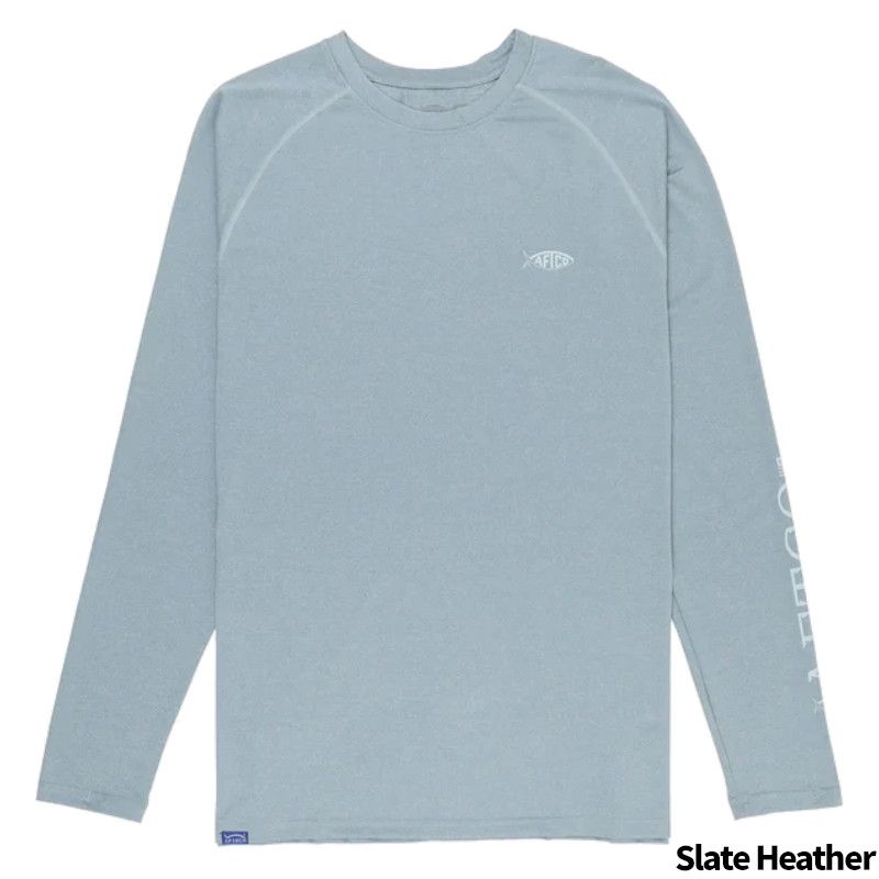 ウェア AFTCO(アフコ) Yurei Air-O Mesh LS Performance Shirt M61140 M(USサイズ-S) Slate Heather