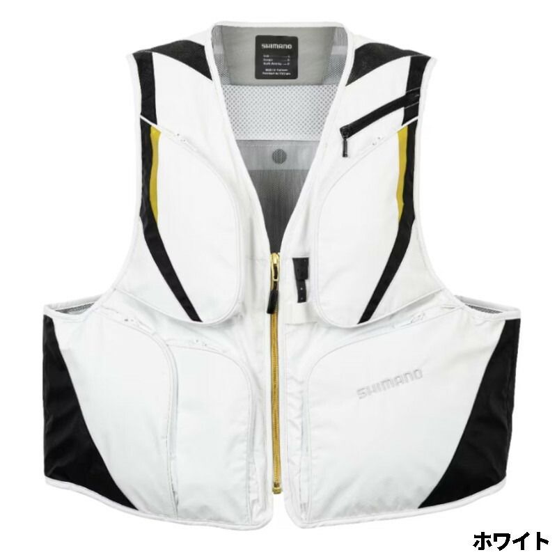 シマノ ウェア 2WAY ショートベスト XL ホワイト VE-520W