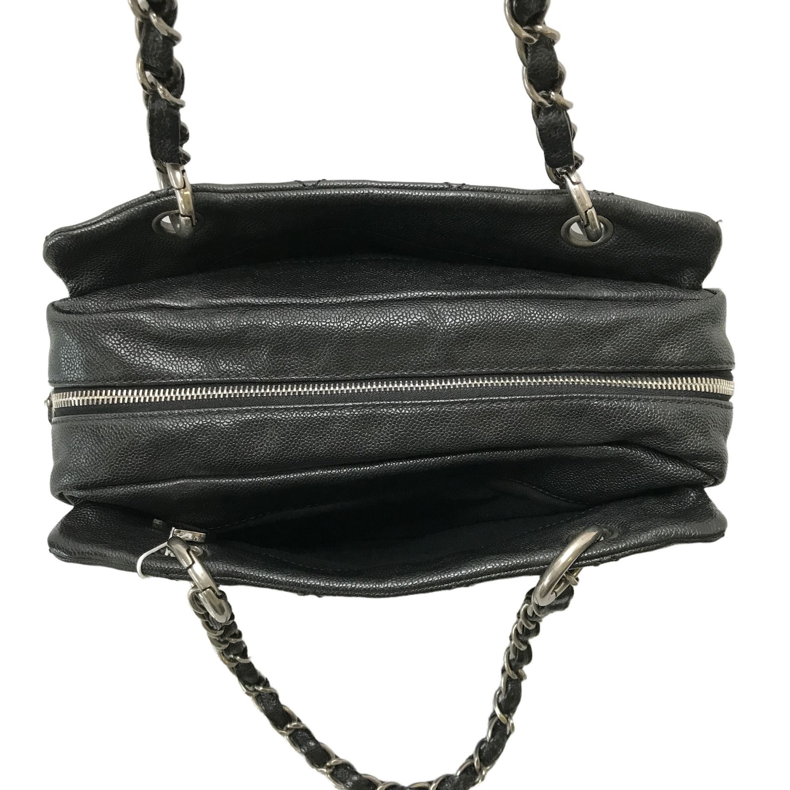 CHANEL ワイルドステッチ　ブラック ショルダーバッグ　キャビアスキン シャネル ワイルドステッチ キャビアスキン チェーンショルダーバッグ