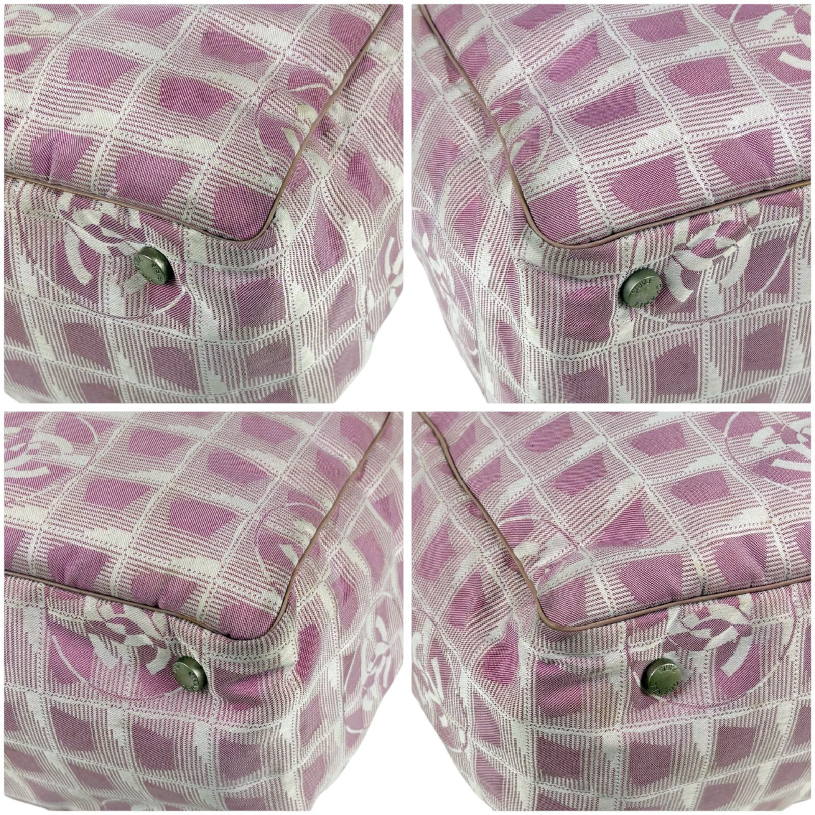 シャネル CHANEL ニュートラベルライン トートバッグ 肩掛け ピンク