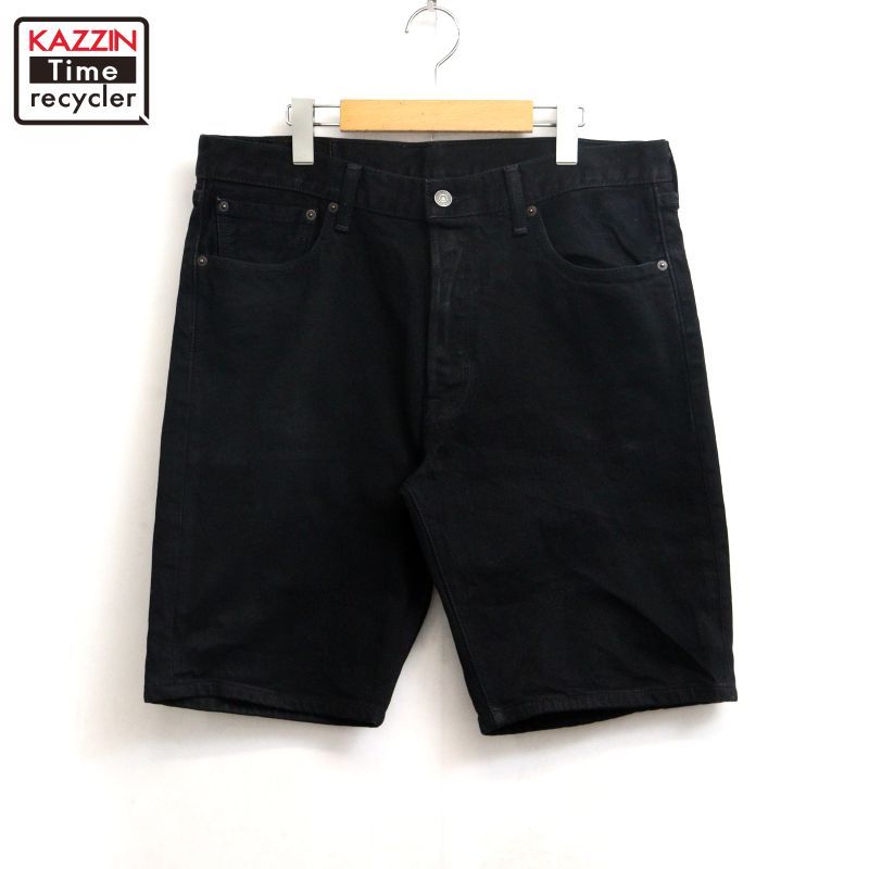 00s Levi's 501 ブラック デニム ショートパンツ メンズ Lサイズ相当