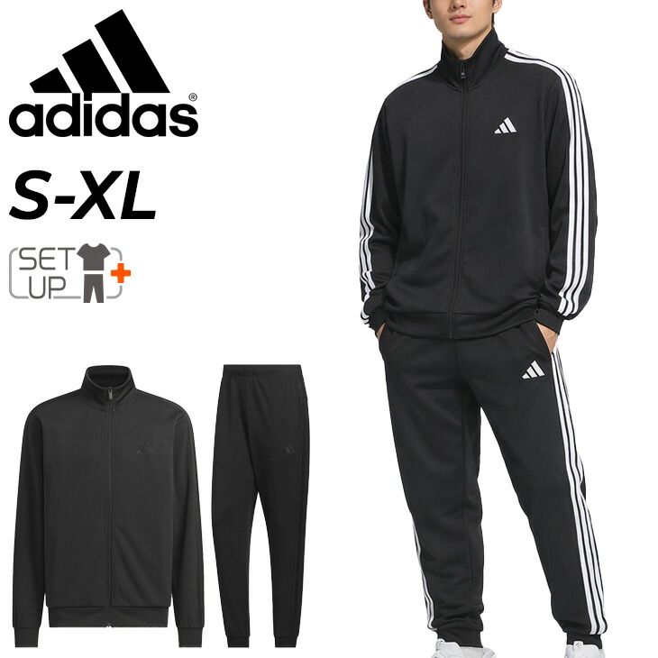 アディダス ジャージ メンズ 上下 adidas M MH 3S 長袖ジャケット ロングパンツ セットアップ ジャージー 薄手 トラックスーツ 男性 上下組 トレーニングスーツ スポーツウェア アウター 長ズボン メンズウエア/DH100-CJ440