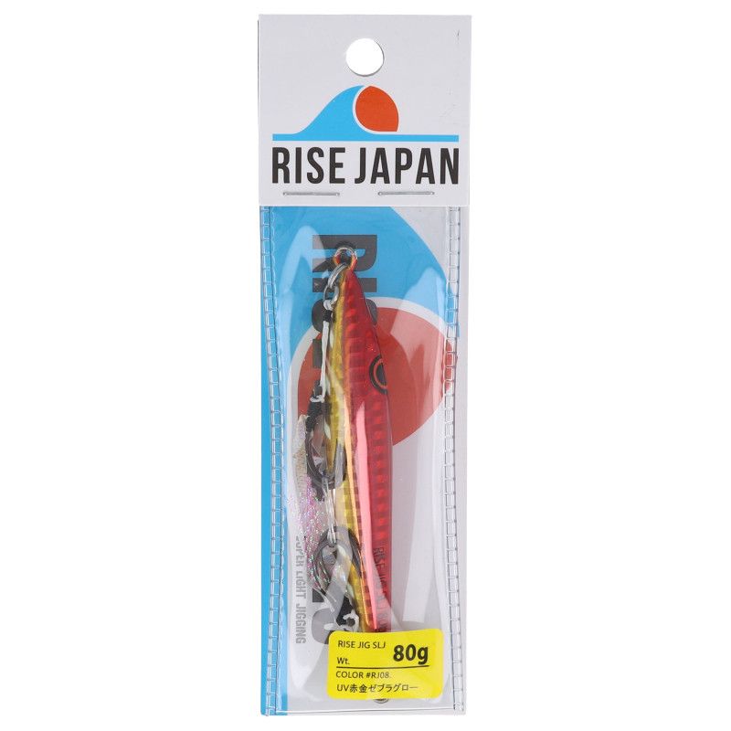 ライズジャパン ジグ ライズジグ SLJ 80g RJ08. UV赤金ゼブラグロー