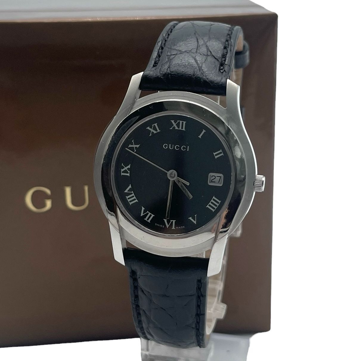 未使用品 新品電池 稼働品 GUCCI グッチ メンズ腕時計 5500M クォーツ