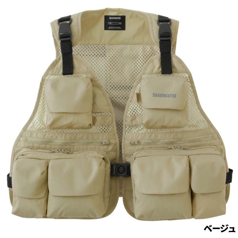【現品限り】 シマノ ウェア ストリームメッシュベスト ベージュ VE-066V